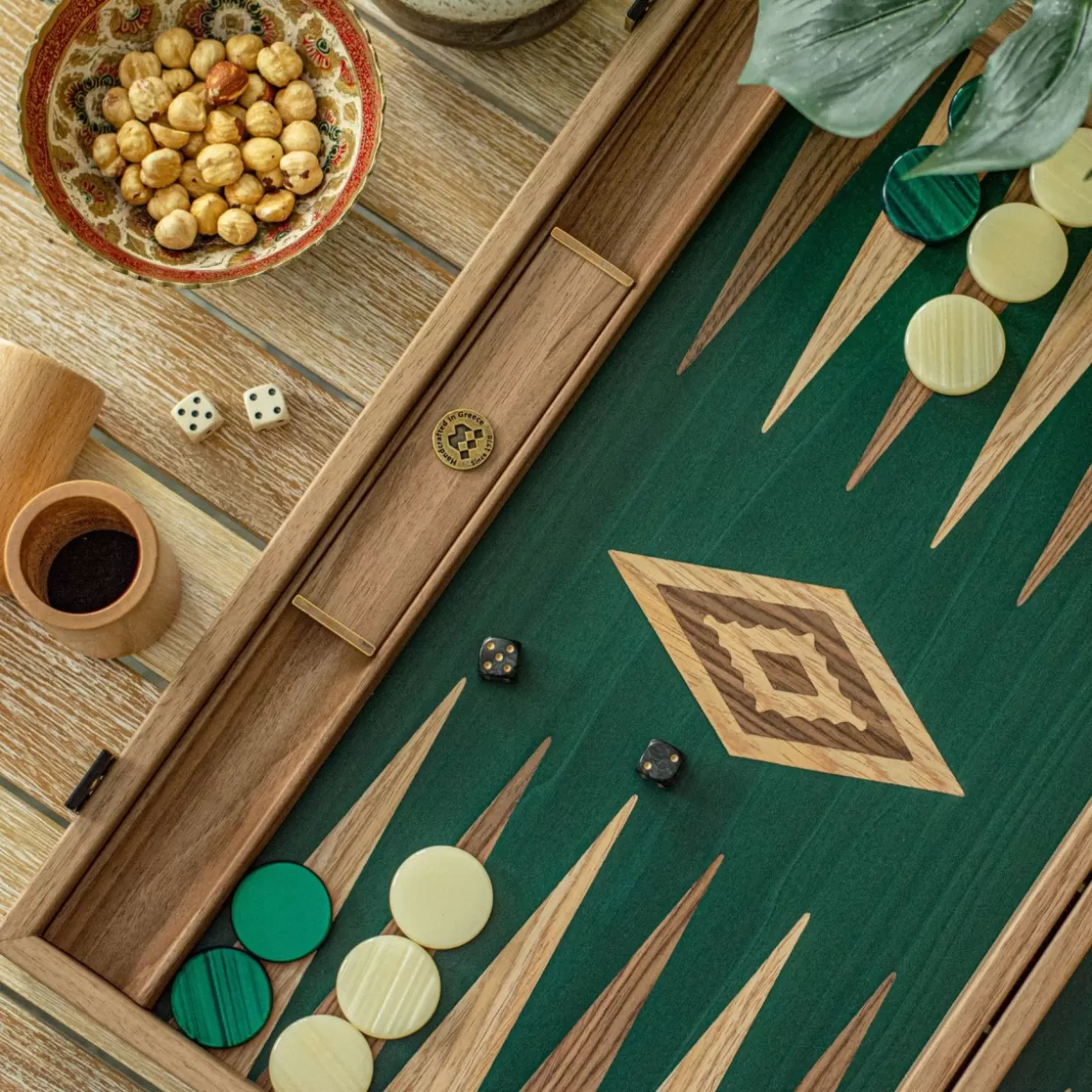 KARE Design Sonstiges & Zubehör Accessoires | Backgammon-Walnut With Green Oak