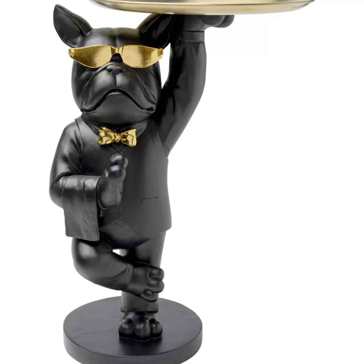 KARE Design Tische | Beistelltisch Cool Bulldog Tray Schwarz 34X55Cm