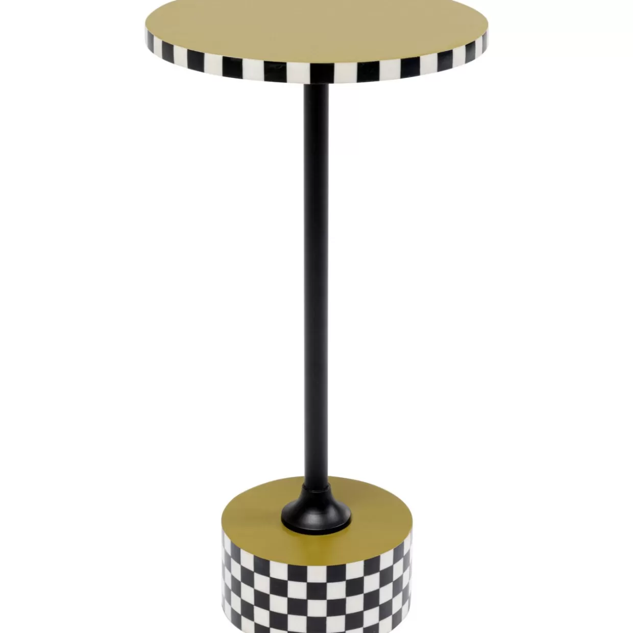 KARE Design Tische | Beistelltisch Domero Checkers Olive O25Cm