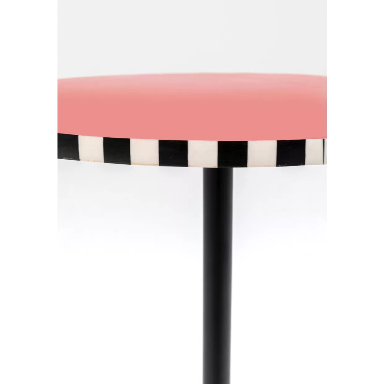KARE Design Tische | Beistelltisch Domero Checkers Rot O40Cm