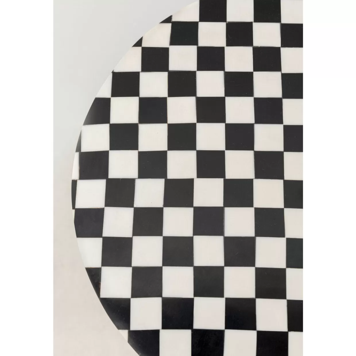 KARE Design Tische | Beistelltisch Domero Chess Schwarz Weis O25Cm