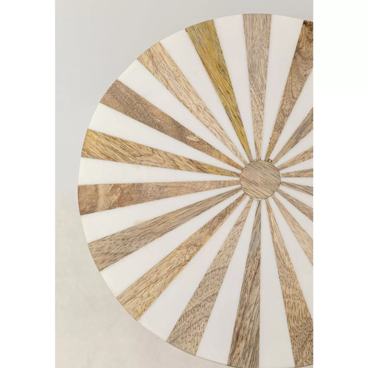 KARE Design Tische | Beistelltisch Domero Cirque Gold Weis O25Cm