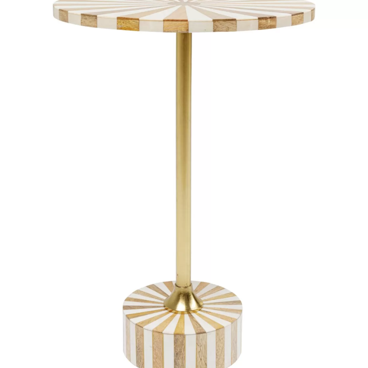 KARE Design Tische | Beistelltisch Domero Cirque Gold Weis O40Cm