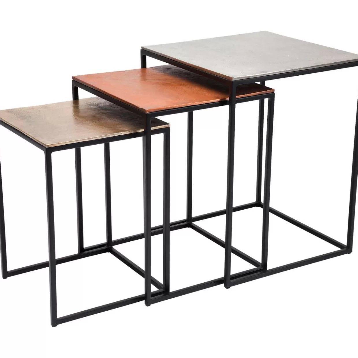 KARE Design Tische | Beistelltisch Loft Square Vintage (3/Set) 41X41Cm