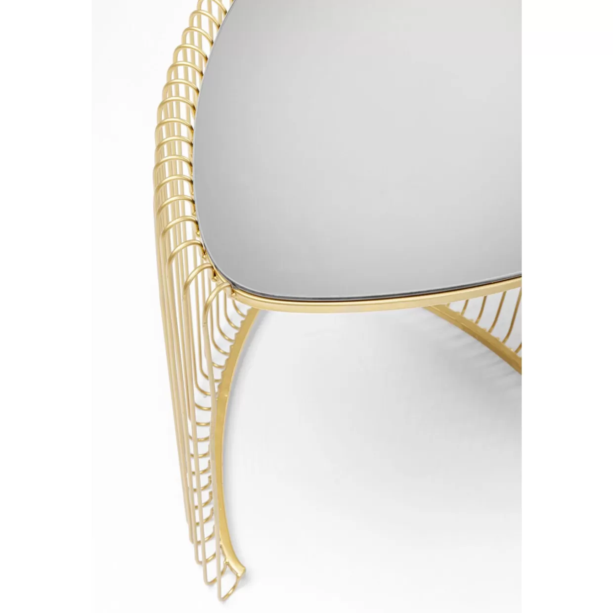 KARE Design Tische | Beistelltisch Wire Triangle Gold (2/Set)