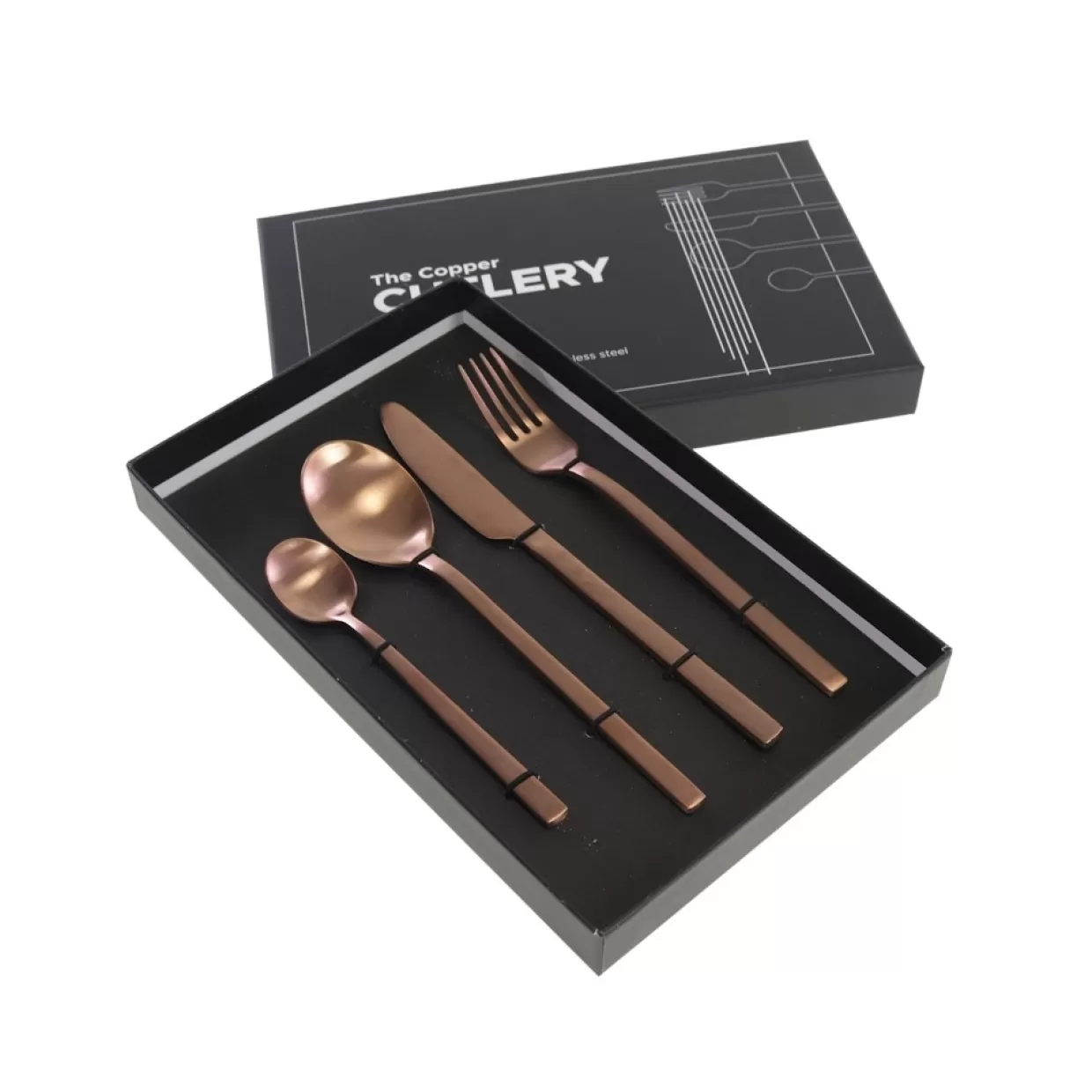 KARE Design Geschirr & Tischaccessoires | Besteck Lery Copper 4.Tlg