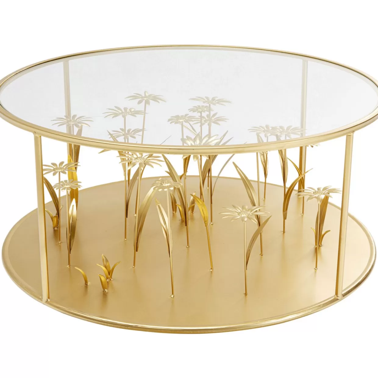 KARE Design Tische | Couchtisch Flower Meadow Gold O80