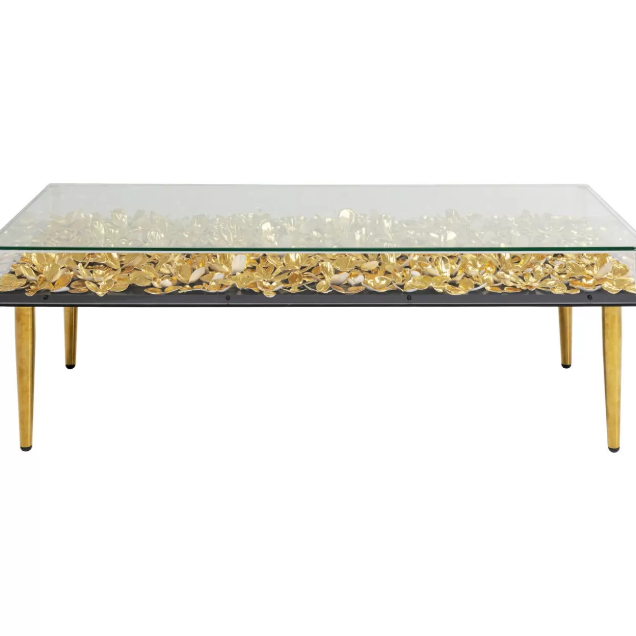KARE Design Tische | Couchtisch Gold Flowers 120X60