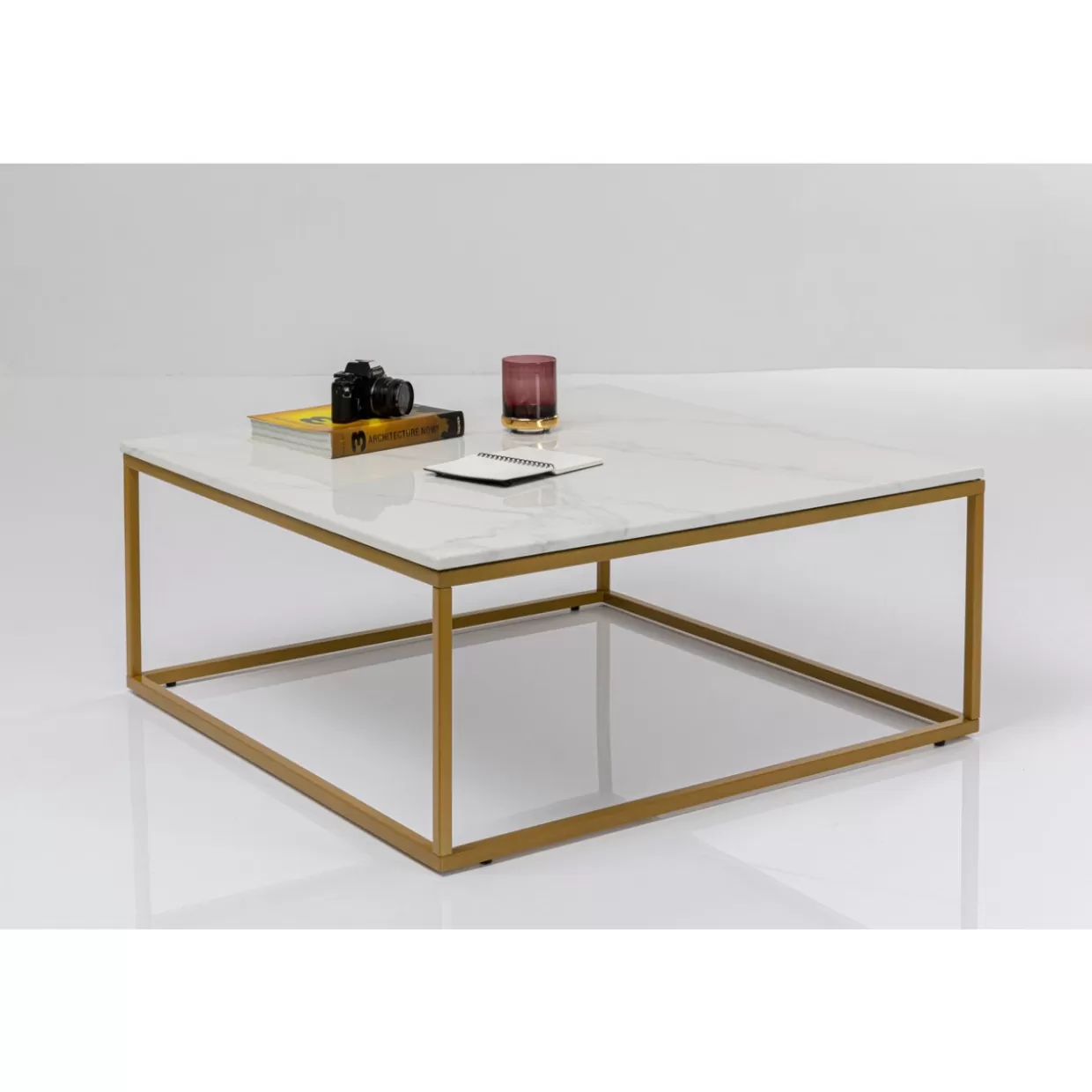 KARE Design Tische | Couchtisch Key West Gold 90X90Cm