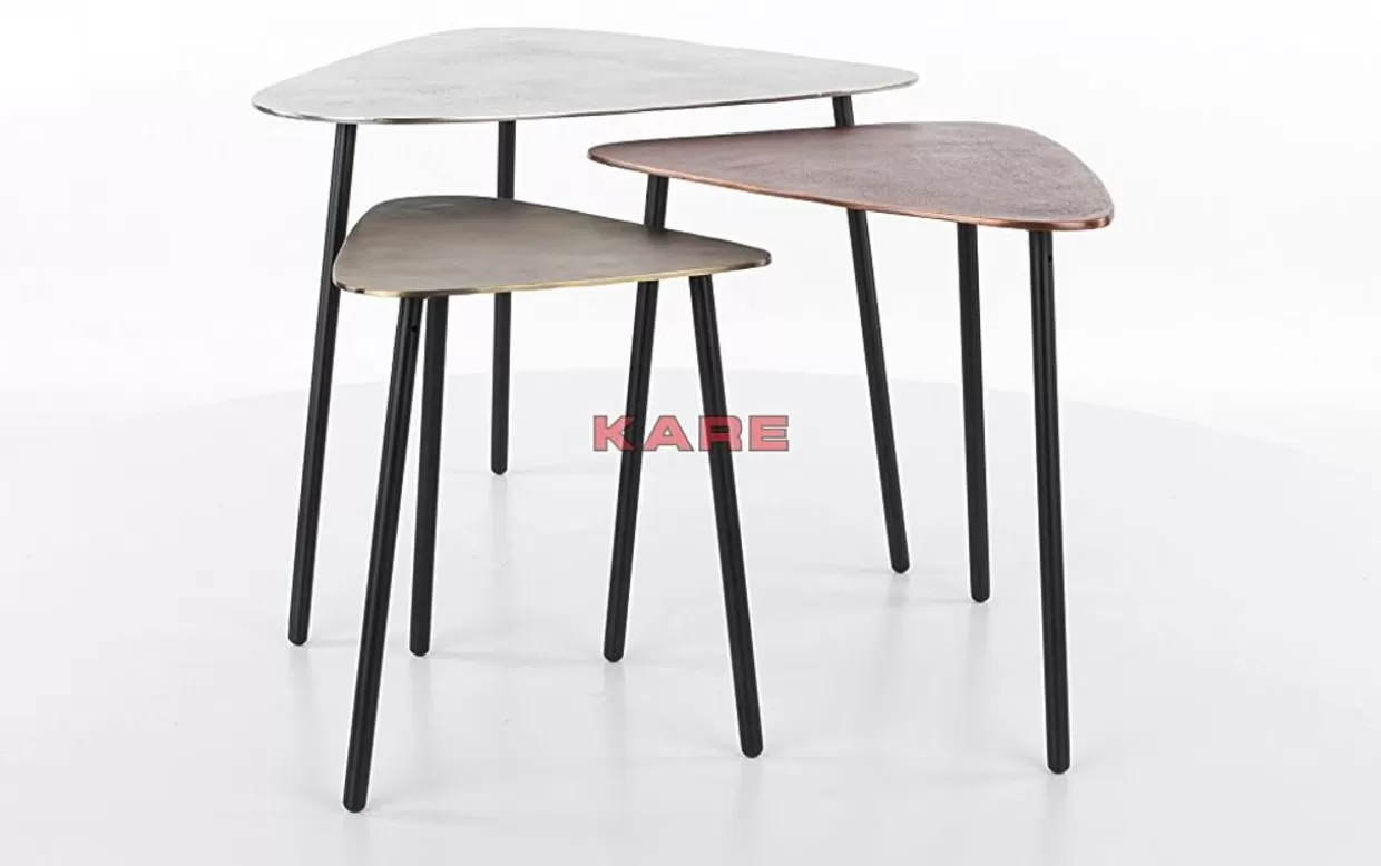 KARE Design Tische | Couchtisch Loft Triangle Vintage (3/Set)