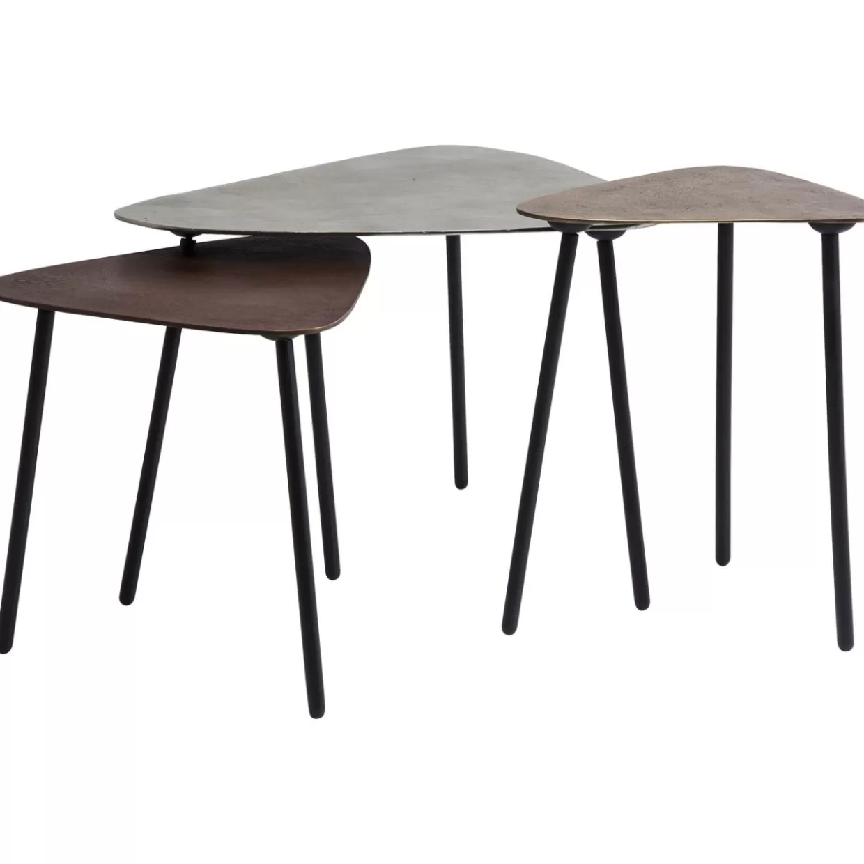 KARE Design Tische | Couchtisch Loft Triangle Vintage (3/Set)