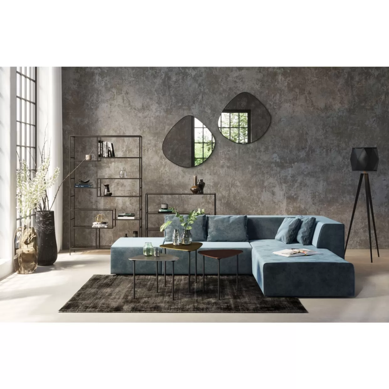 KARE Design Tische | Couchtisch Loft Triangle Vintage (3/Set)