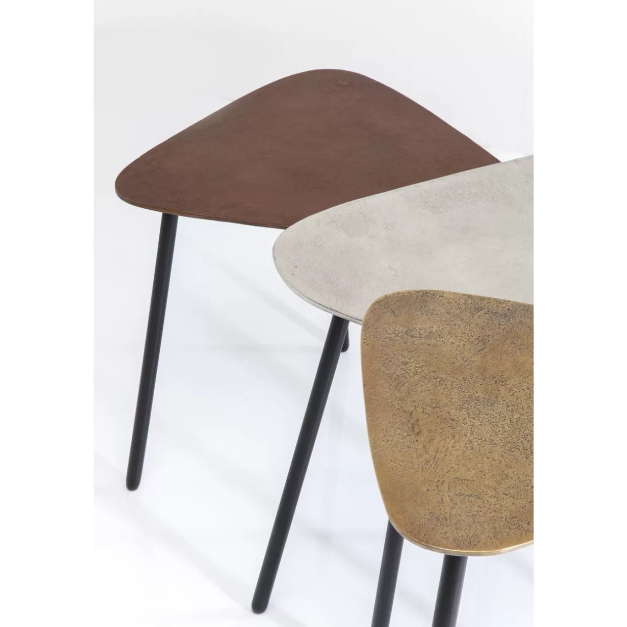 KARE Design Tische | Couchtisch Loft Triangle Vintage (3/Set)