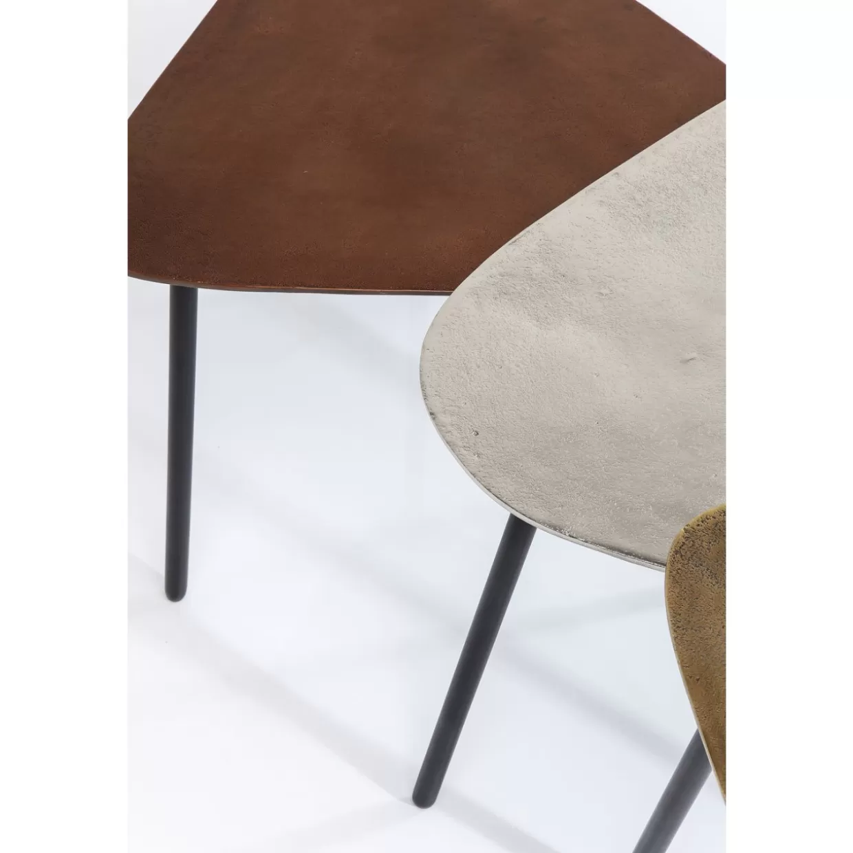 KARE Design Tische | Couchtisch Loft Triangle Vintage (3/Set)