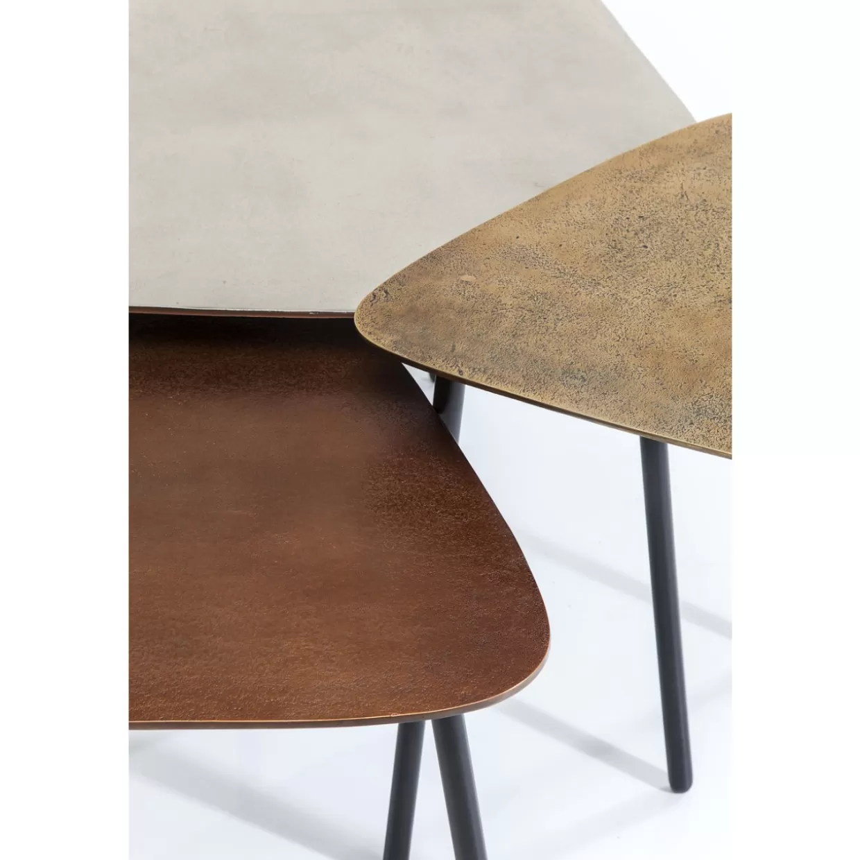 KARE Design Tische | Couchtisch Loft Triangle Vintage (3/Set)