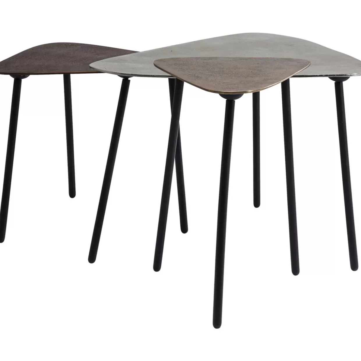 KARE Design Tische | Couchtisch Loft Triangle Vintage (3/Set)