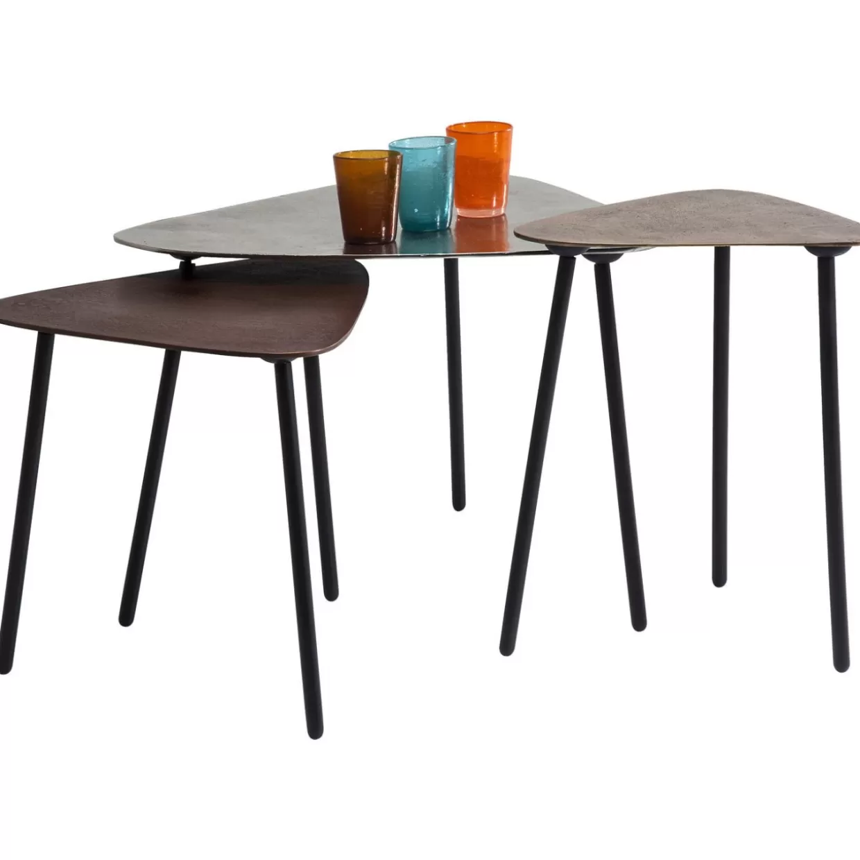 KARE Design Tische | Couchtisch Loft Triangle Vintage (3/Set)