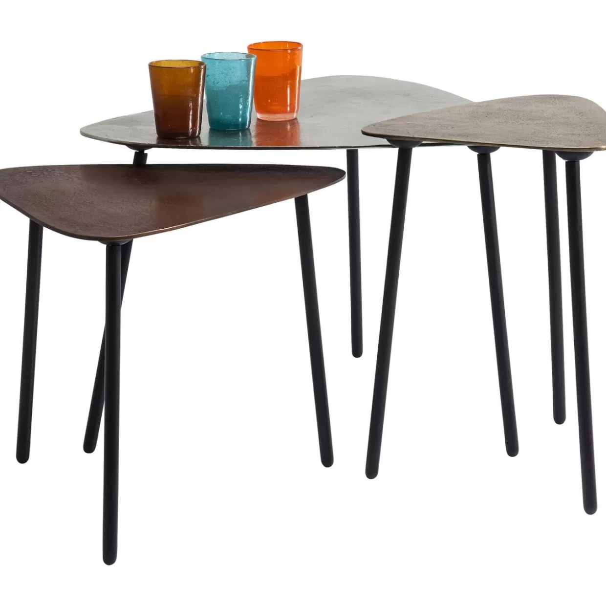 KARE Design Tische | Couchtisch Loft Triangle Vintage (3/Set)
