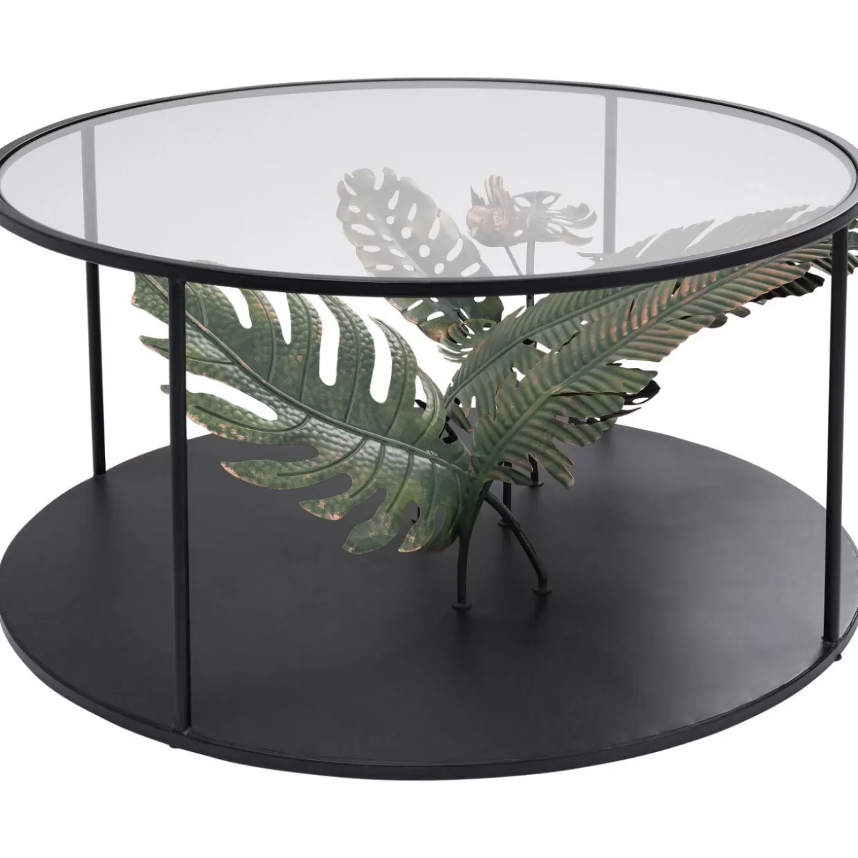 KARE Design Tische | Couchtisch Palms Schwarz O80Cm