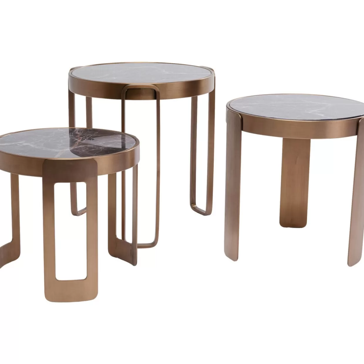 KARE Design Tische | Couchtisch Perelli Messing (3/Set)