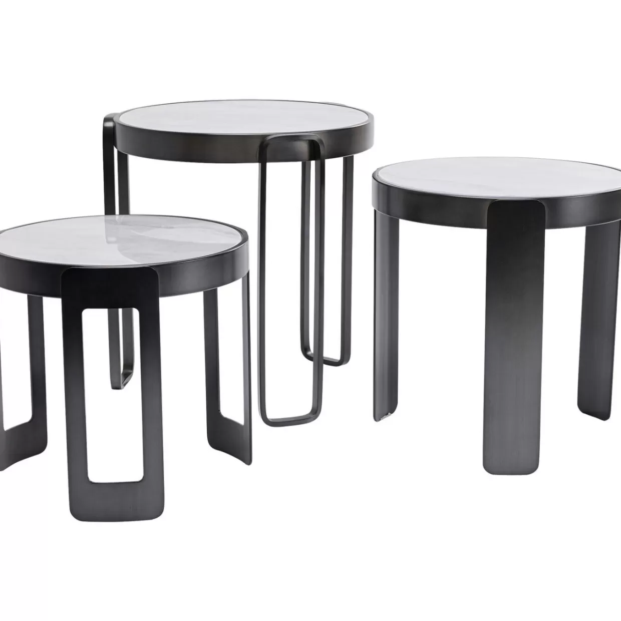 KARE Design Tische | Couchtisch Perelli Schwarz (3/Set)
