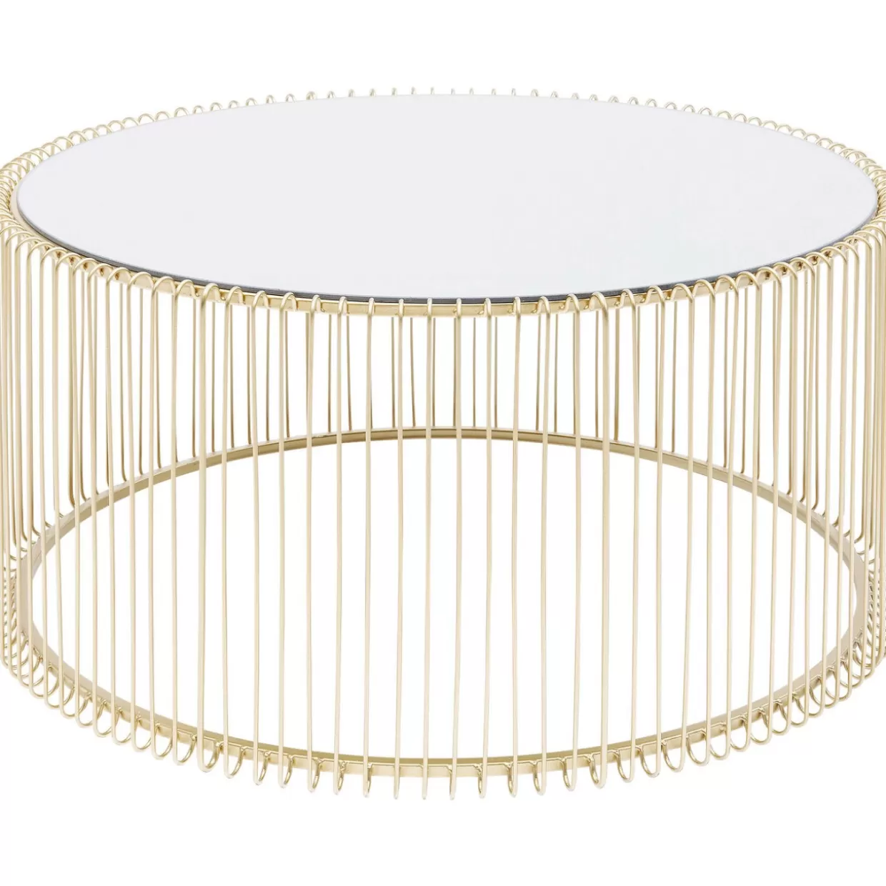KARE Design Tische | Couchtisch Wire Uno Brass O80Cm
