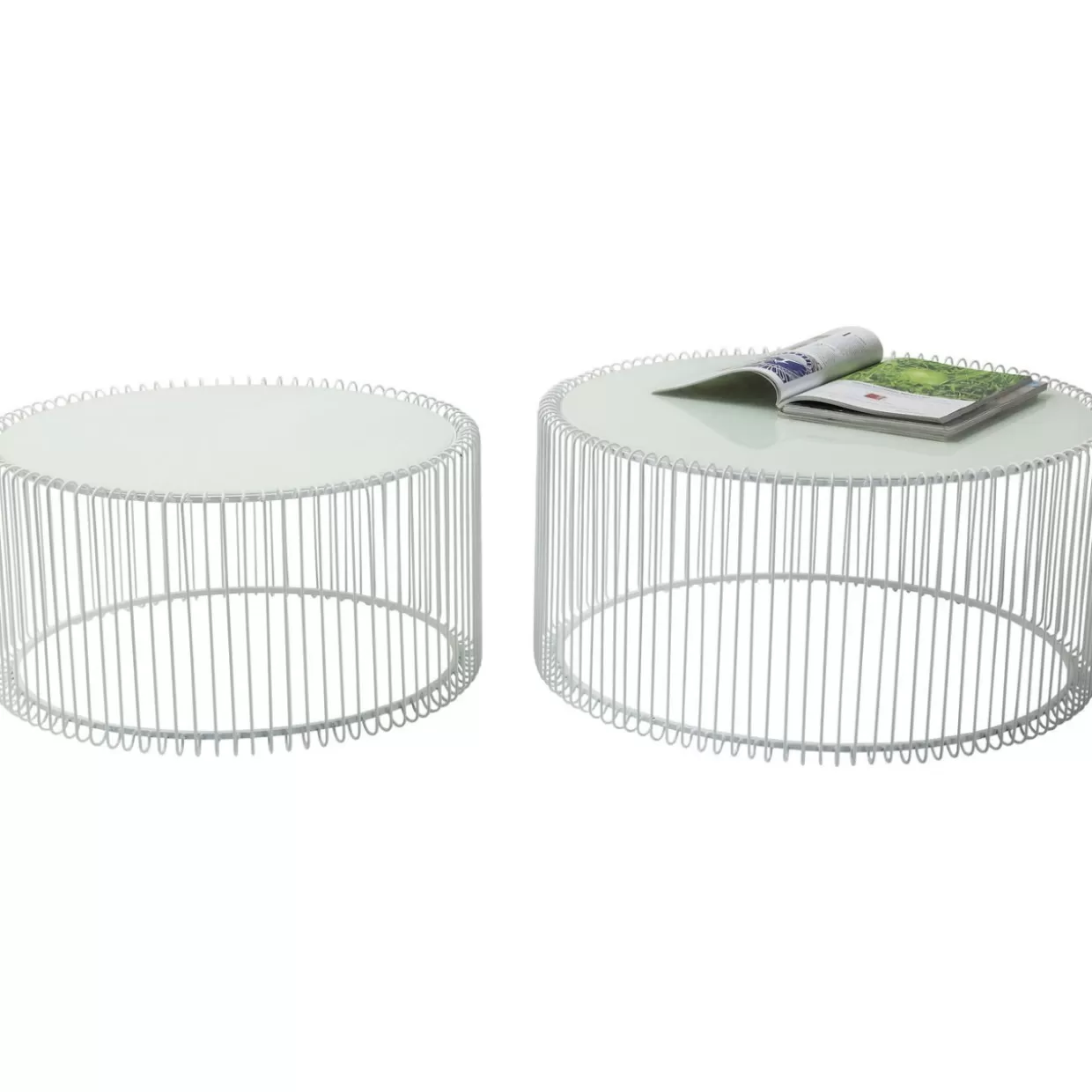 KARE Design Tische | Couchtisch Wire White (2/Set)