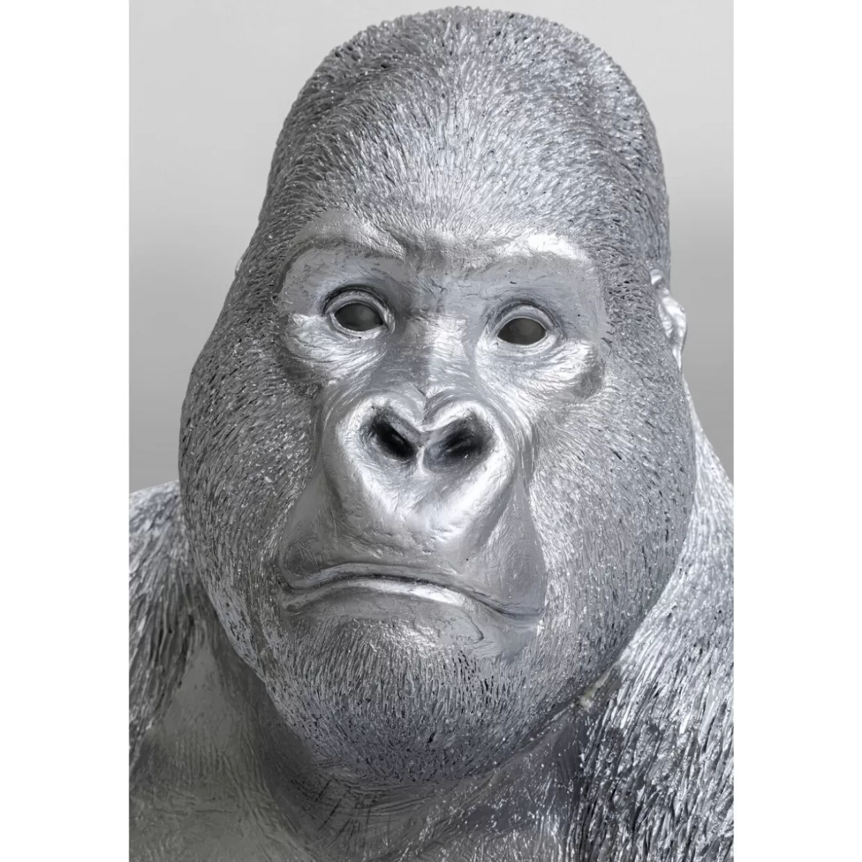 KARE Design Deko & Geschenkartikel | Deko Figur Monkey Gorilla Side Xl Silber Matt