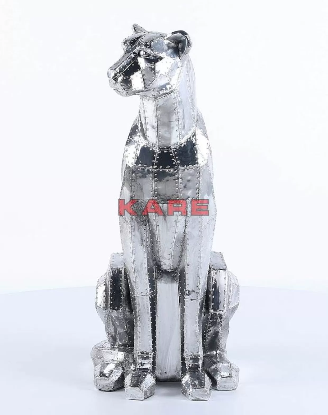 KARE Design Deko & Geschenkartikel | Deko Figur Sitting Cat Rivet Chrome