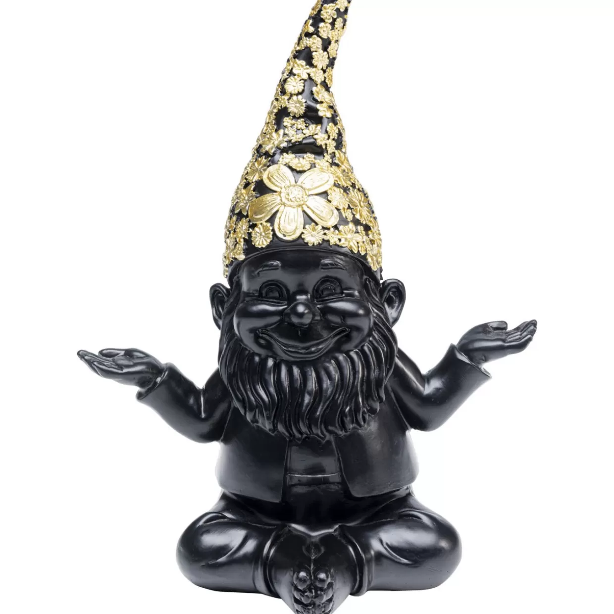 KARE Design Deko & Geschenkartikel | Deko Figur Zwerg Meditation Schwarz Gold 19