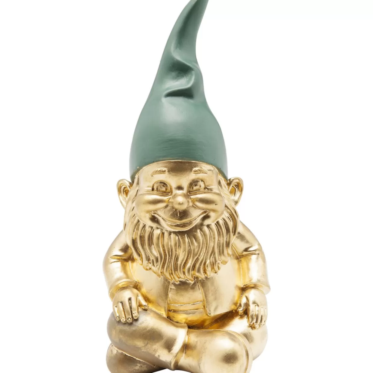 KARE Design Deko & Geschenkartikel | Deko Figur Zwerg Sitting Gold Grun 19Cm