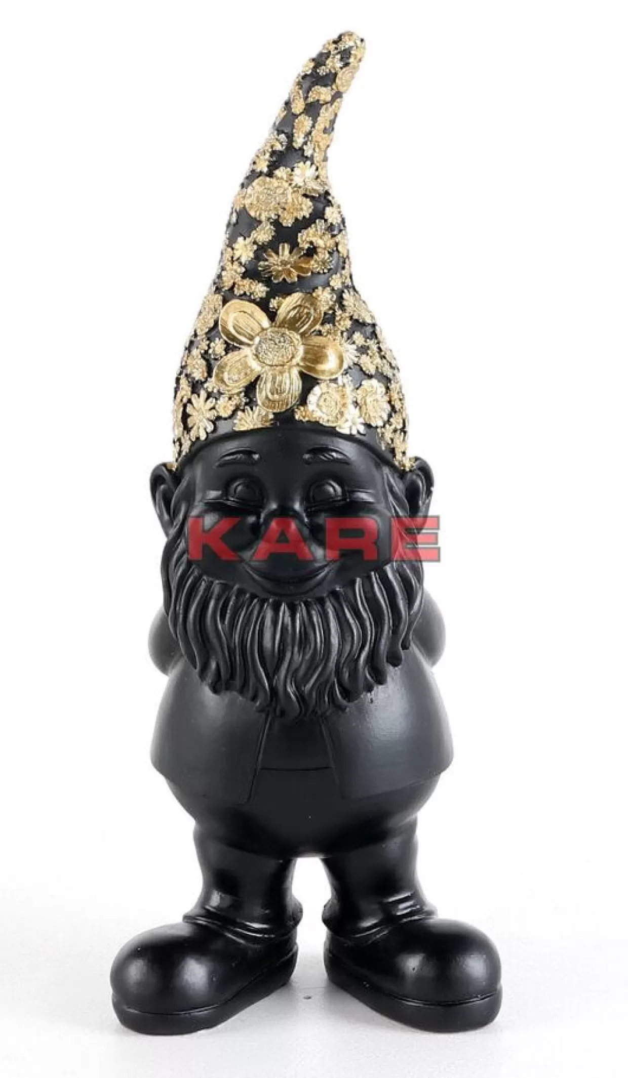 KARE Design Deko & Geschenkartikel | Deko Figur Zwerg Standing Schwarz Gold 30Cm