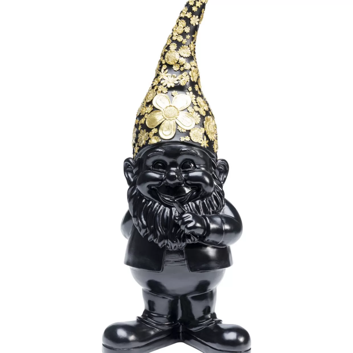 KARE Design Deko & Geschenkartikel | Deko Figur Zwerg Standing Schwarz Gold 46Cm