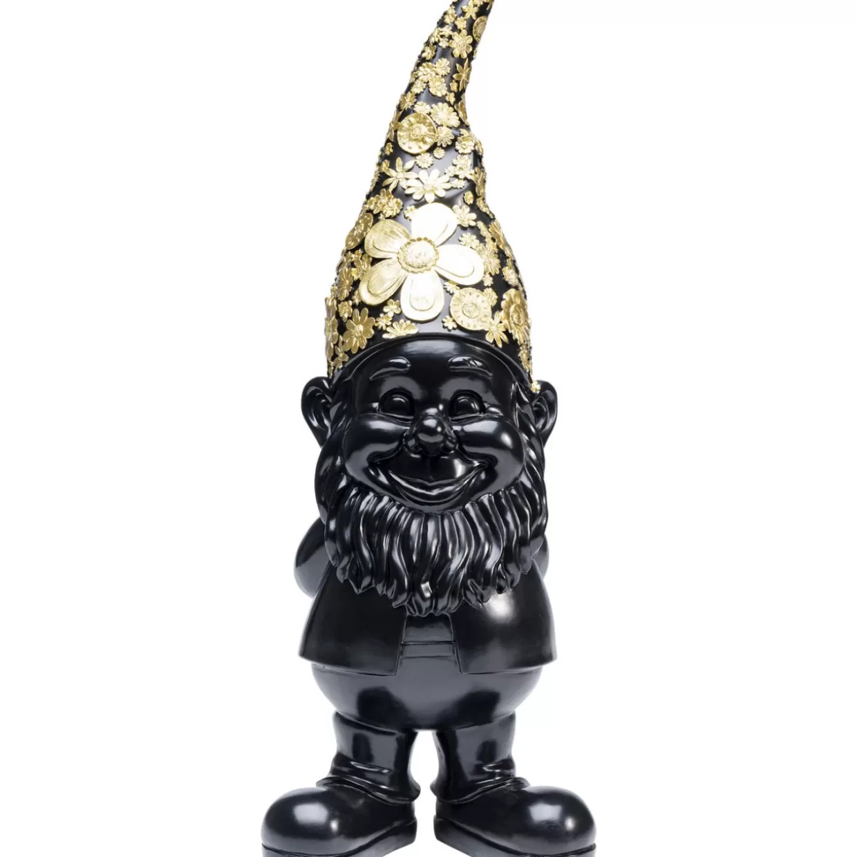 KARE Design Deko & Geschenkartikel | Deko Figur Zwerg Standing Schwarz Gold 61Cm