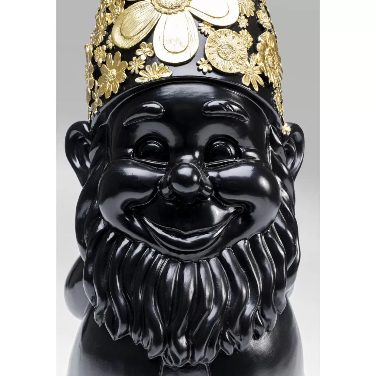 KARE Design Deko & Geschenkartikel | Deko Figur Zwerg Standing Schwarz Gold 61Cm