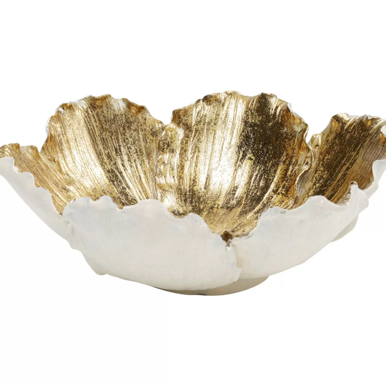 KARE Design Deko & Geschenkartikel | Deko Schale Flower Bloom Creme Gold O20Cm