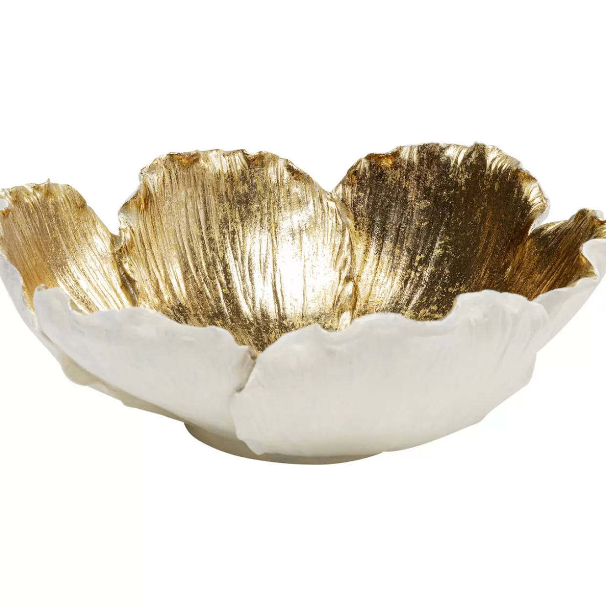 KARE Design Deko & Geschenkartikel | Deko Schale Flower Bloom Creme Gold O25Cm