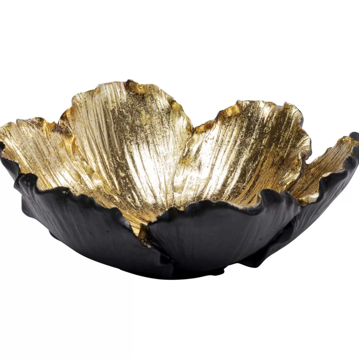 KARE Design Deko & Geschenkartikel | Deko Schale Flower Bloom Schwarz Gold O20Cm