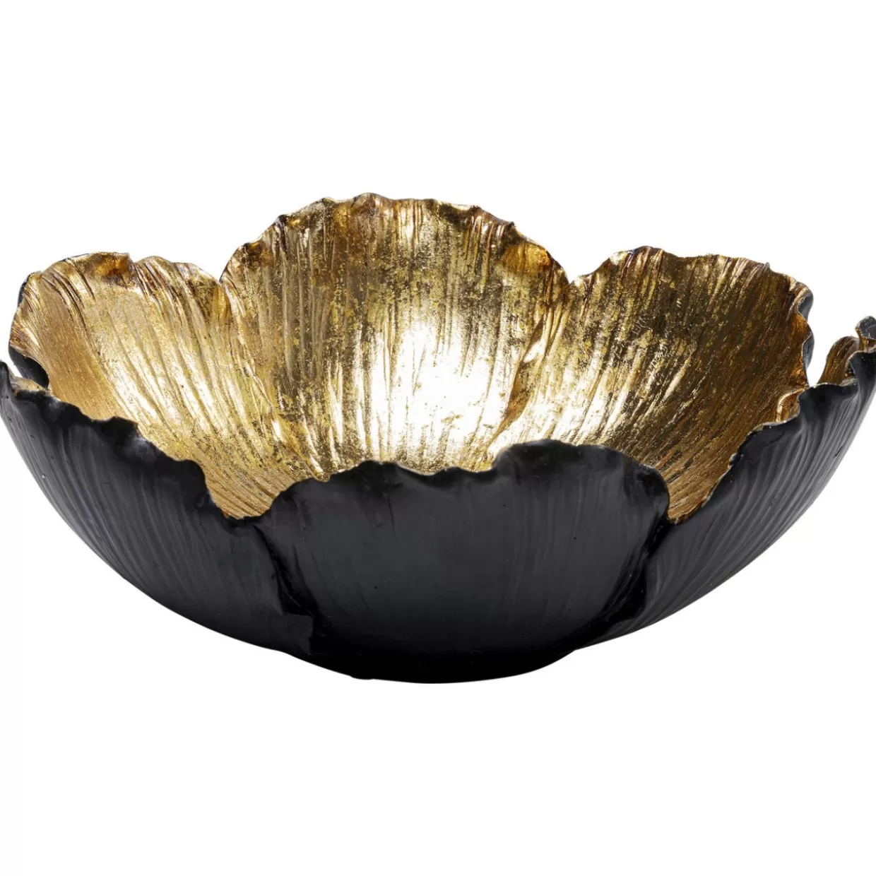 KARE Design Deko & Geschenkartikel | Deko Schale Flower Bloom Schwarz Gold O25Cm
