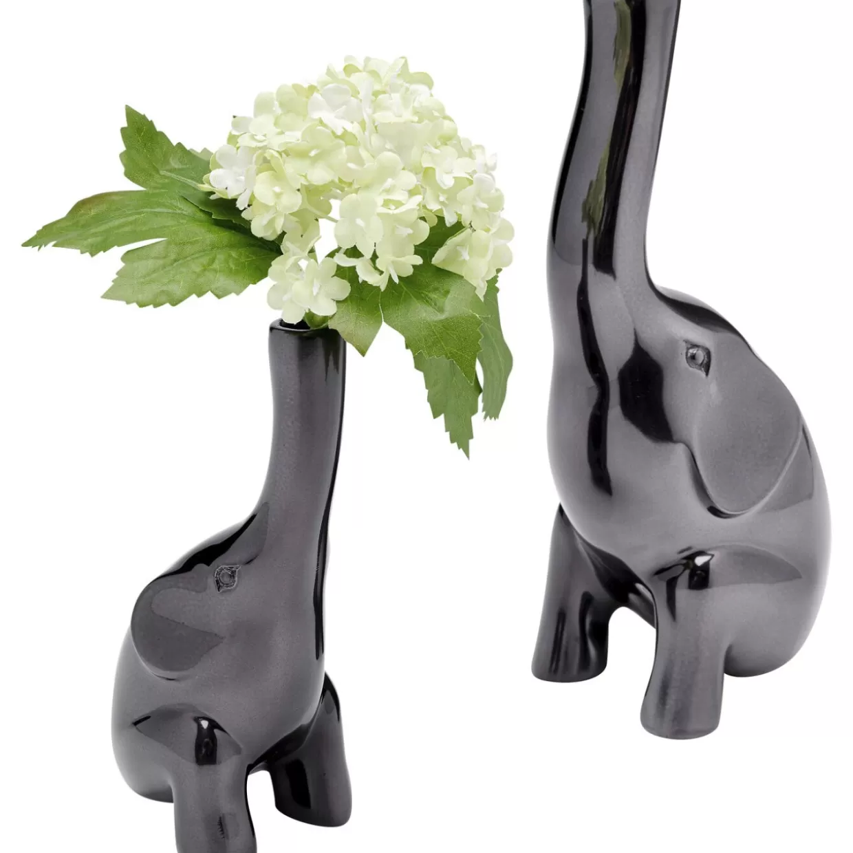 KARE Design Vasen | Deko Vase Buddy Anthrazit (2/Set)