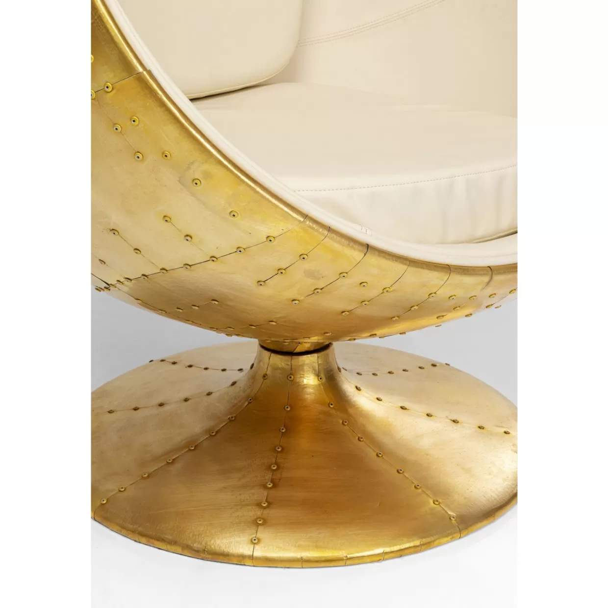 KARE Design Sessel | Drehsessel Eye Ball Messing
