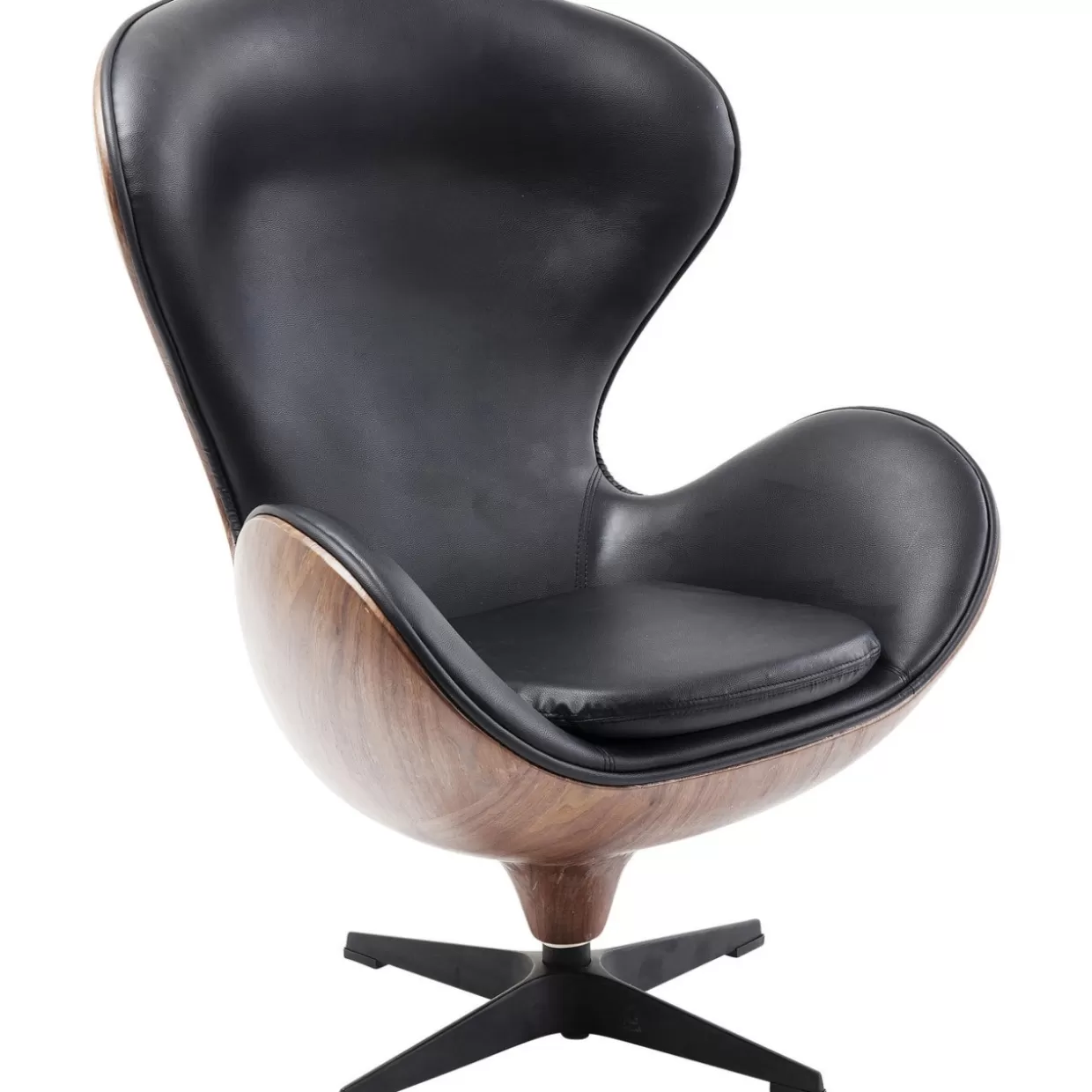 KARE Design Sessel | Drehsessel Lounge Black Walnut