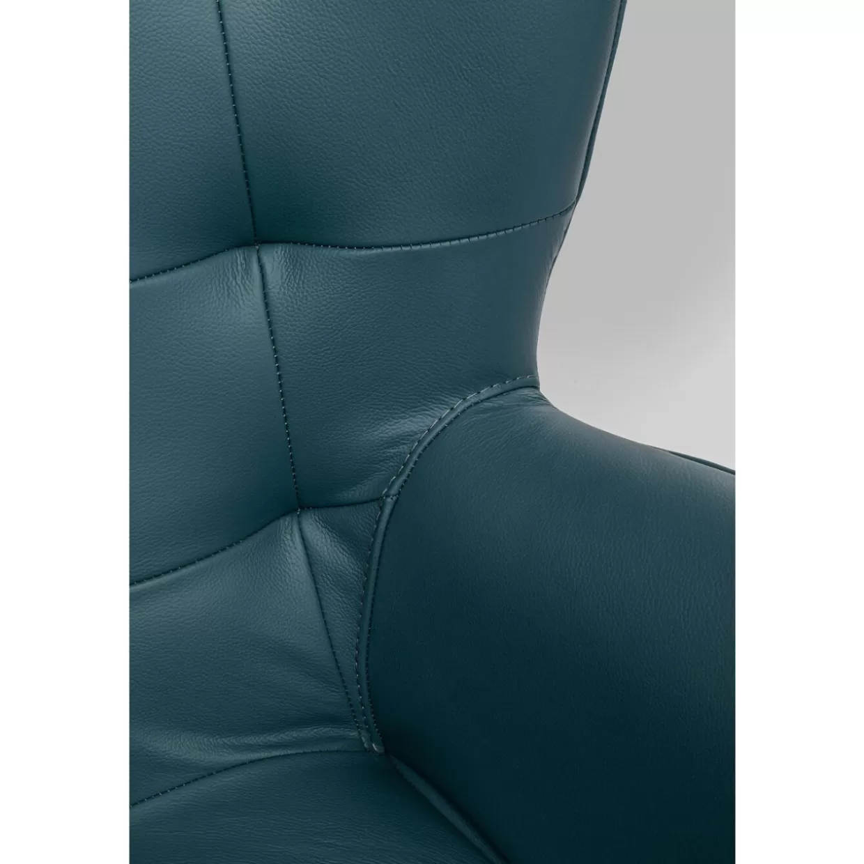 KARE Design Sessel | Drehsessel Oscar Leder Blau