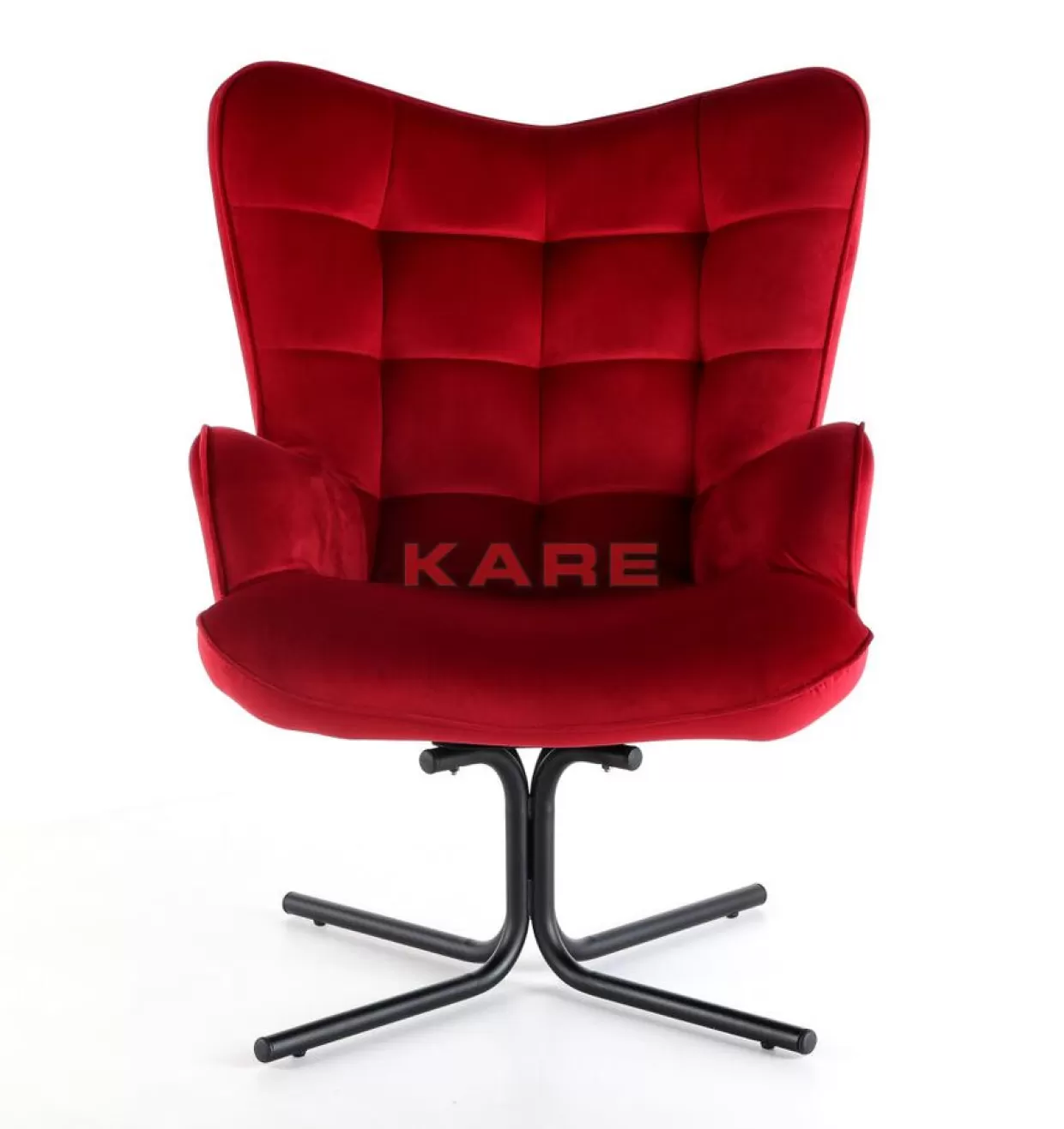 KARE Design Sessel | Drehsessel Oscar Velvet Rot