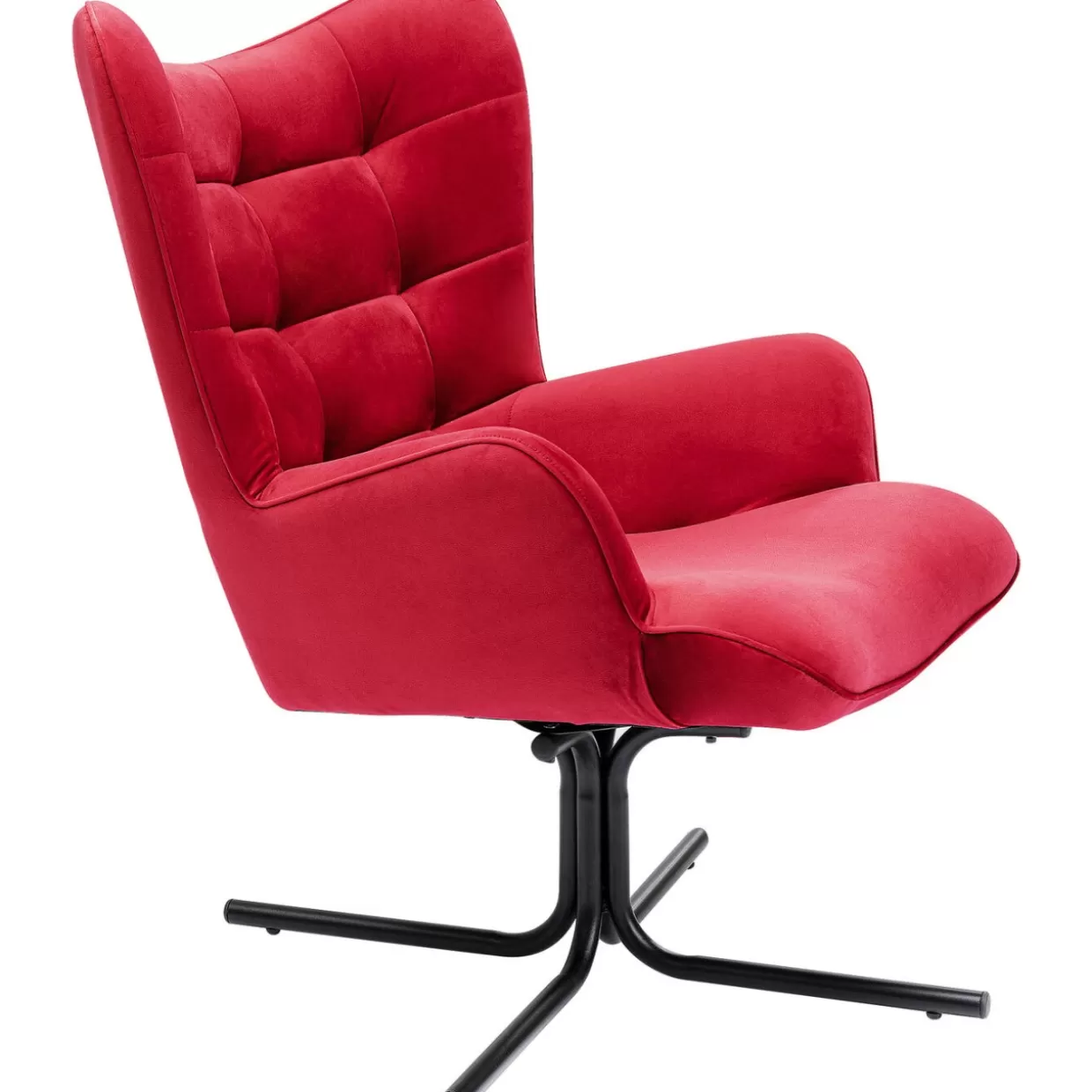 KARE Design Sessel | Drehsessel Oscar Velvet Rot
