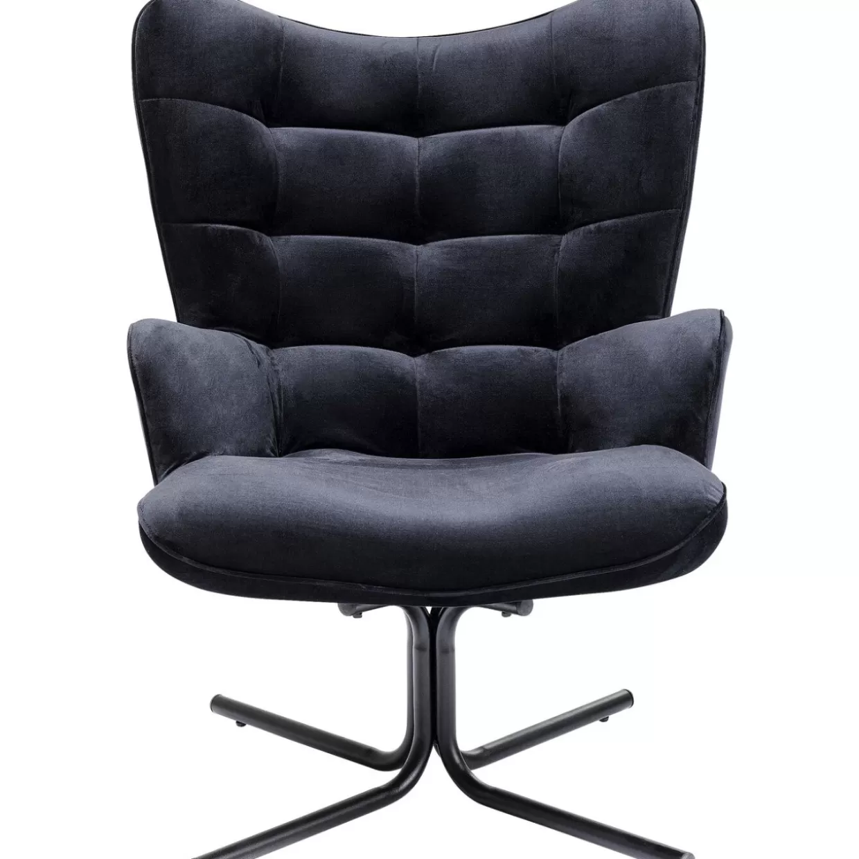 KARE Design Sessel | Drehsessel Oscar Velvet Schwarz