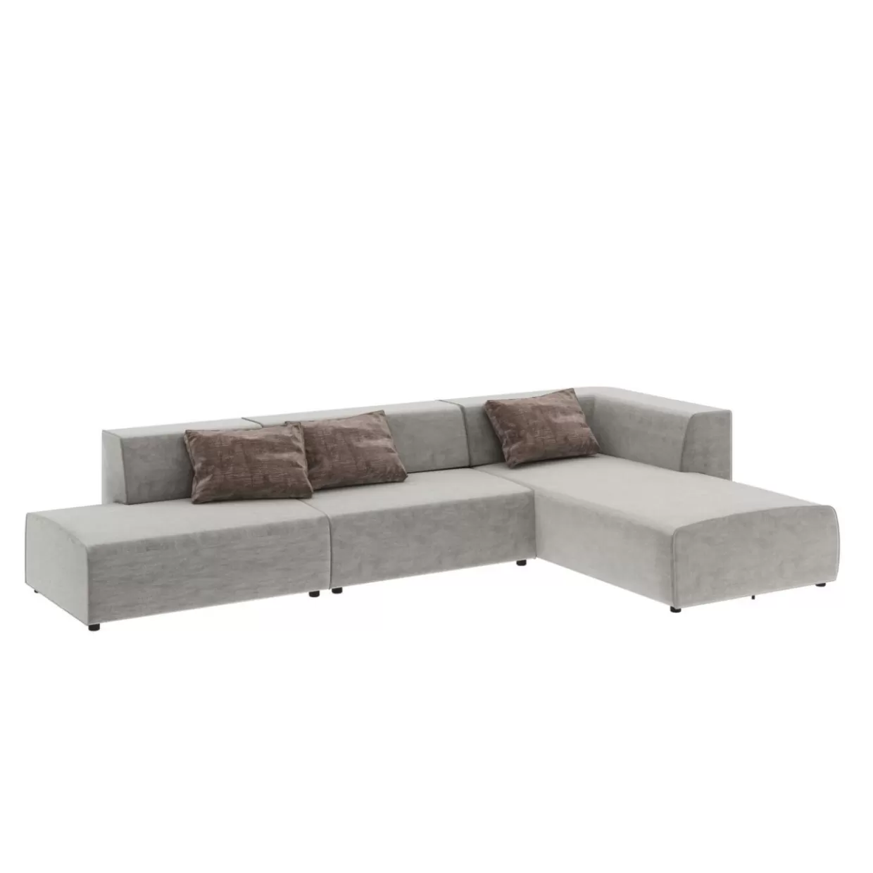 KARE Design Sofas & Couches | Ecksofa Infinity Atlanta Grau 357Cm