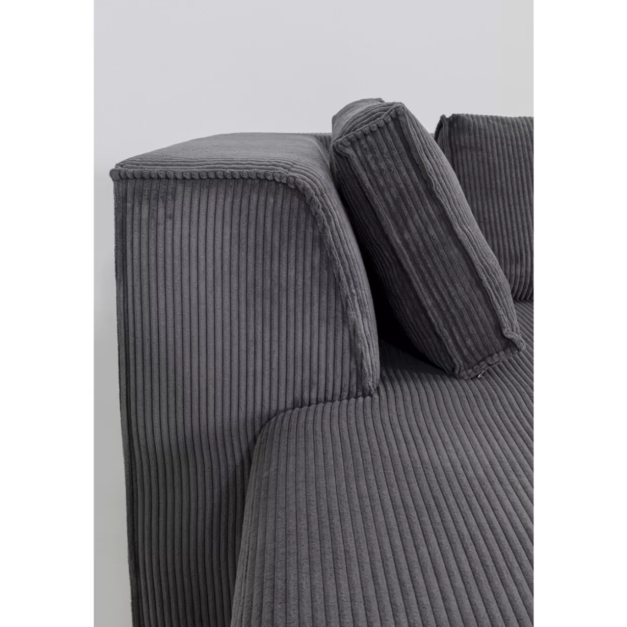 KARE Design Sofas & Couches | Ecksofa Infinity Ottomane Cord Grau Links