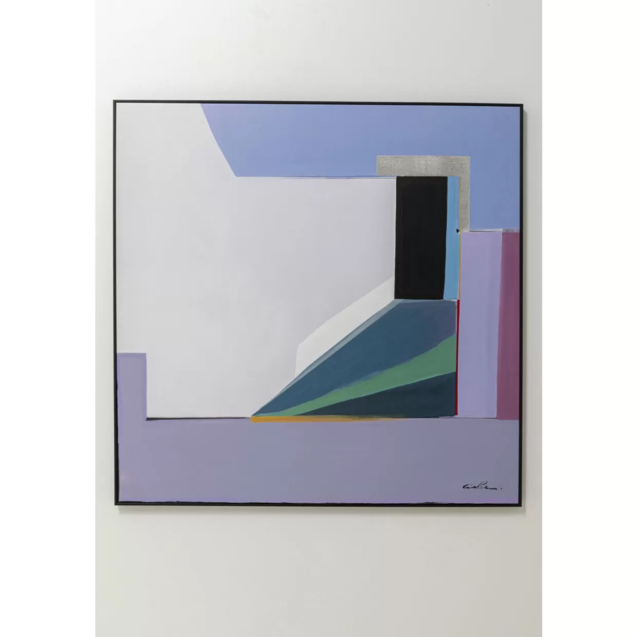 KARE Design Bilder | Gerahmtes Bild Abstract Shapes Lila 113X113Cm