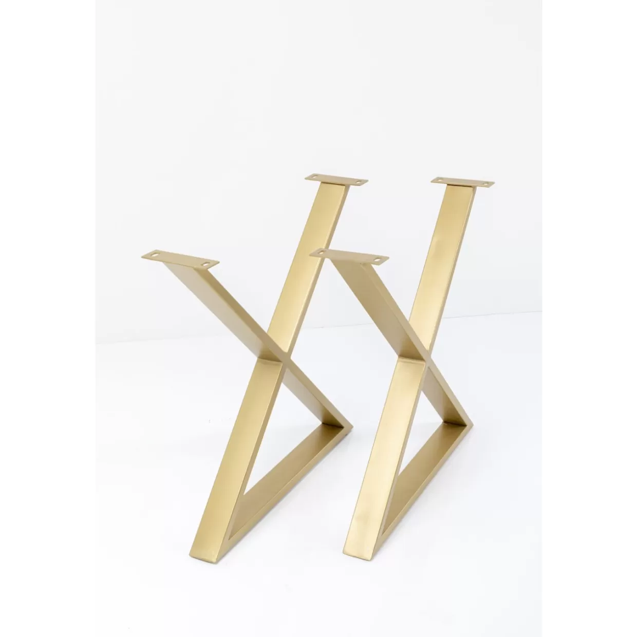 KARE Design Tische | Gestell Tavola Cross Messing (2/Set)